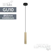 visilica irluks P-TUBO 40cm S-BRASS GU10 brass mjed luminare rasvjeta