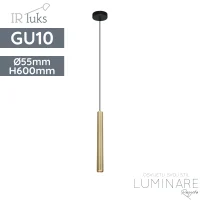 visilica irluks P-TUBO 60cm S-BRASS GU10 brass mjed luminare rasvjeta