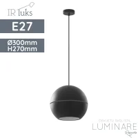 visilica irluks FY-PEA373-BKCP E27 BLACK D300xH270 luminare rasvjeta