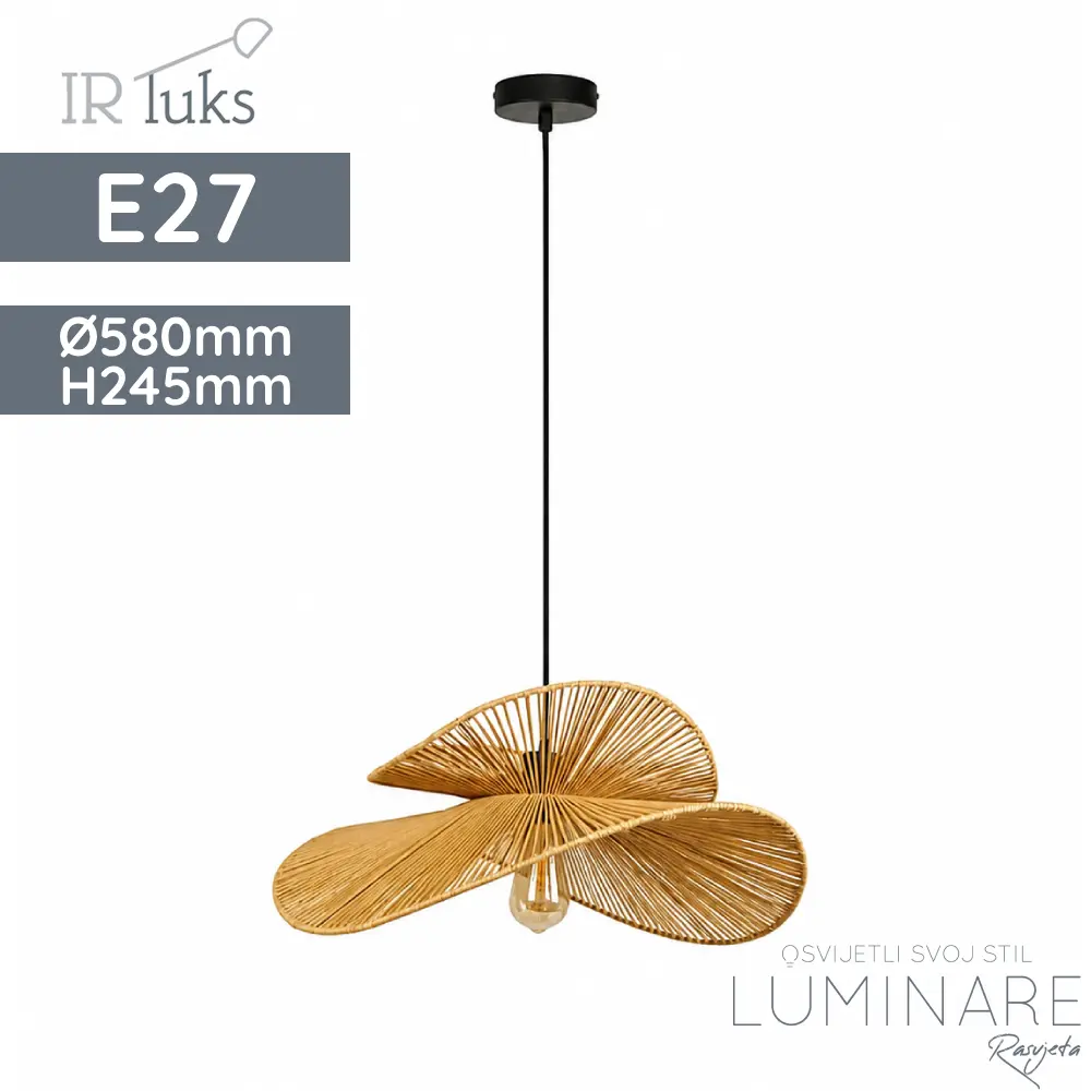 VISILICA YB2411102-1P E27 BEŽ PAPIR