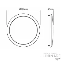 VANJSKA LED PLAFONJERA CERS 16W 4000k IP65 sa senzorom pokreta BIJELA - Slika 7