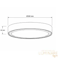 Alternative view of VANJSKA LED PLAFONJERA P25822 18W 3CCT IP65 ANTRACIT