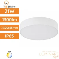 LED plafonjera TESlight P3201-3CCT 21W 1300lm IP65 fi320x65mm, bijelo UV otporno antikorozivno kućište