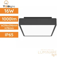 LED plafonjera TESlight P3301-3CCT IP65 296x296x78mm, antracit sivo UV otporno antikorozivno kućište