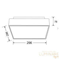Alternative view of VANJSKA LED PLAFONJERA P3301 16W 3CCT IP65 ANTRACIT