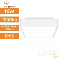 LED plafonjera TESlight P3301-3CCT IP65 296x296x78mm, bijelo UV otporno antikorozivno kućište