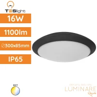 LED plafonjera TESlight P3302 16W 3CCT 1100lm IP65 fi300x85mm, antracit sivo UV otporno antikorozivno kućište