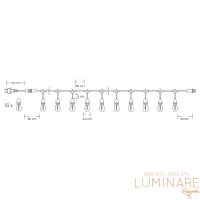 Alternative view of VANJSKI RASVJETNI LANAC SA ŽARULJAMA LG-3 E27 3000K IP44 15m