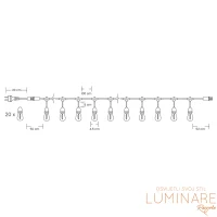 Alternative view of VANJSKI RASVJETNI LANAC SA ŽARULJAMA LG-3 E27 3000K IP44 20m
