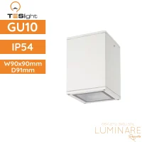 Stropna spotlight svjetiljka TESlight AL134E GU10 max8W IP54 90x90x91mm, bijelo kućište