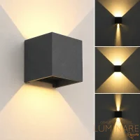 ZIDNA NADGRADNA SVJETILJKA LED90002D-1 6W 3CCT KRILCA IP54 ANTRACIT - Slika 3