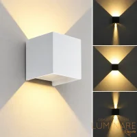 ZIDNA NADGRADNA SVJETILJKA LED90002D-1 6W 3CCT KRILCA IP54 BIJELA - Slika 3