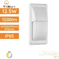 LED zidna nadgradna svjetiljka TESlight PW2311-4 3CCT 12.5W 1300lm IP65 230x110x76 mm, bijelo UV otporno antikorozivno kućište