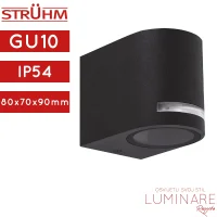 Vanjska zidna spotlight svjetiljka Forest C-03011 GU10 IP54 crne boje, 80x70x90mm