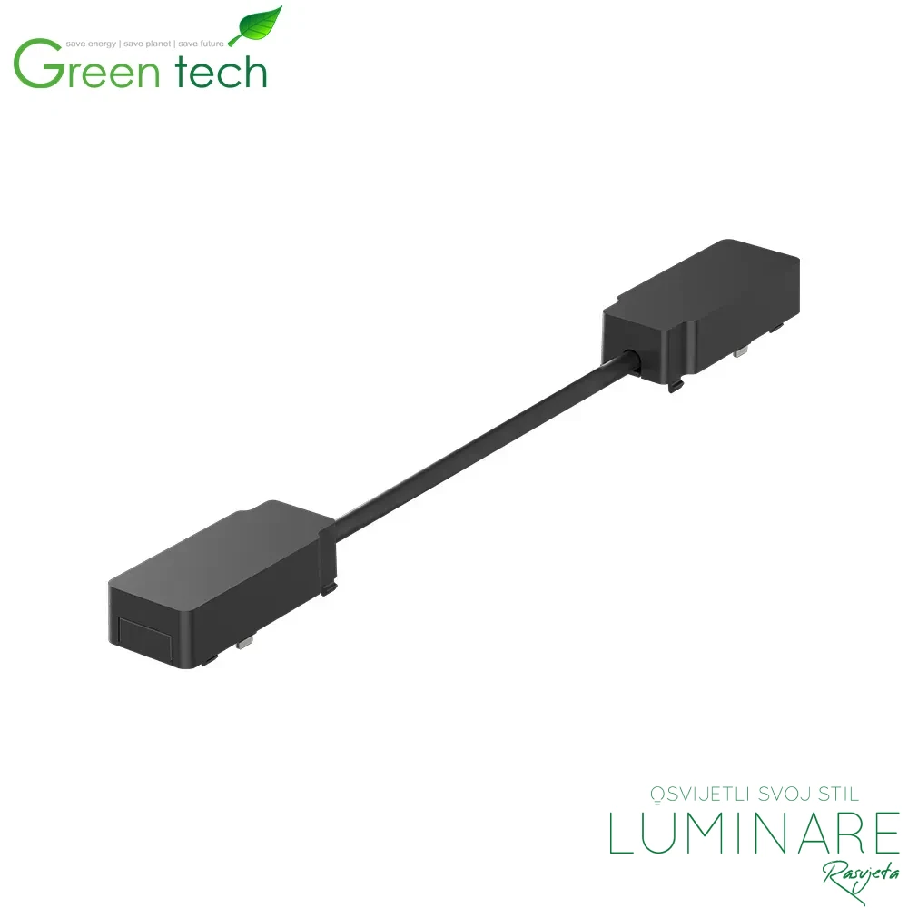Kutni provodni modul Green Tech MYSTYLE-SP04 300 x 26 x 15 mm crni luminare rasvjeta
