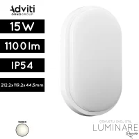 Vanjska LED zidna svjetiljka Adviti AD-OP-6147WLPM4 15W 1100lm 4000K IP54 bijela luminare rasvjeta