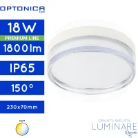 Vanjska stropna LED svjetiljka Optonica 12057 3CCT 18W IP65 ∅230x70mm, bijelo okruglo kućište