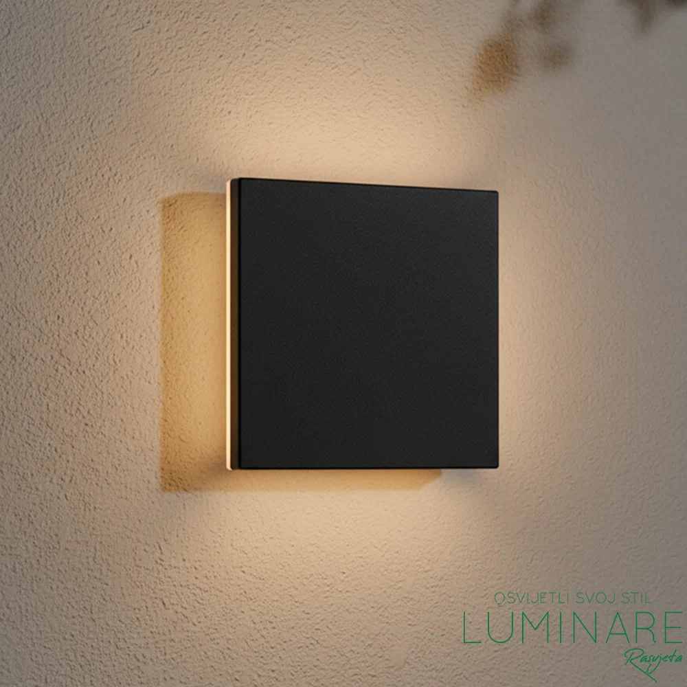 VANJSKA ZIDNA LED SVJETILJKA Colorado 12W 3000K IP65 KVADRATNA CRNA - Slika 2
