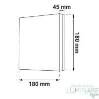 VANJSKA ZIDNA LED SVJETILJKA Colorado 12W 3000K IP65 KVADRATNA CRNA - Slika 3