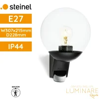 Vanjska zidna svjetiljka sa PIR senzorom Steinel L585 S E27 60W IP44 307x215x228mm crna luminare rasvjeta