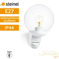 Vanjska zidna svjetiljka sa PIR senzorom Steinel L585 S E27 60W IP44 307x215x228mm bijela luminare rasvjeta