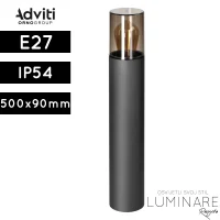 Vanjska podna svjetiljka Adviti Salvia AD-OP-6575GE27PP max 15W E27 IP54 antracit siva luminare rasvjeta