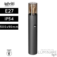 Vanjska podna svjetiljka sa PIR senzorom Adviti Salvia AD-OP-6575GE27PPR max 15W E27 IP54 antracit siva luminare rasvjeta