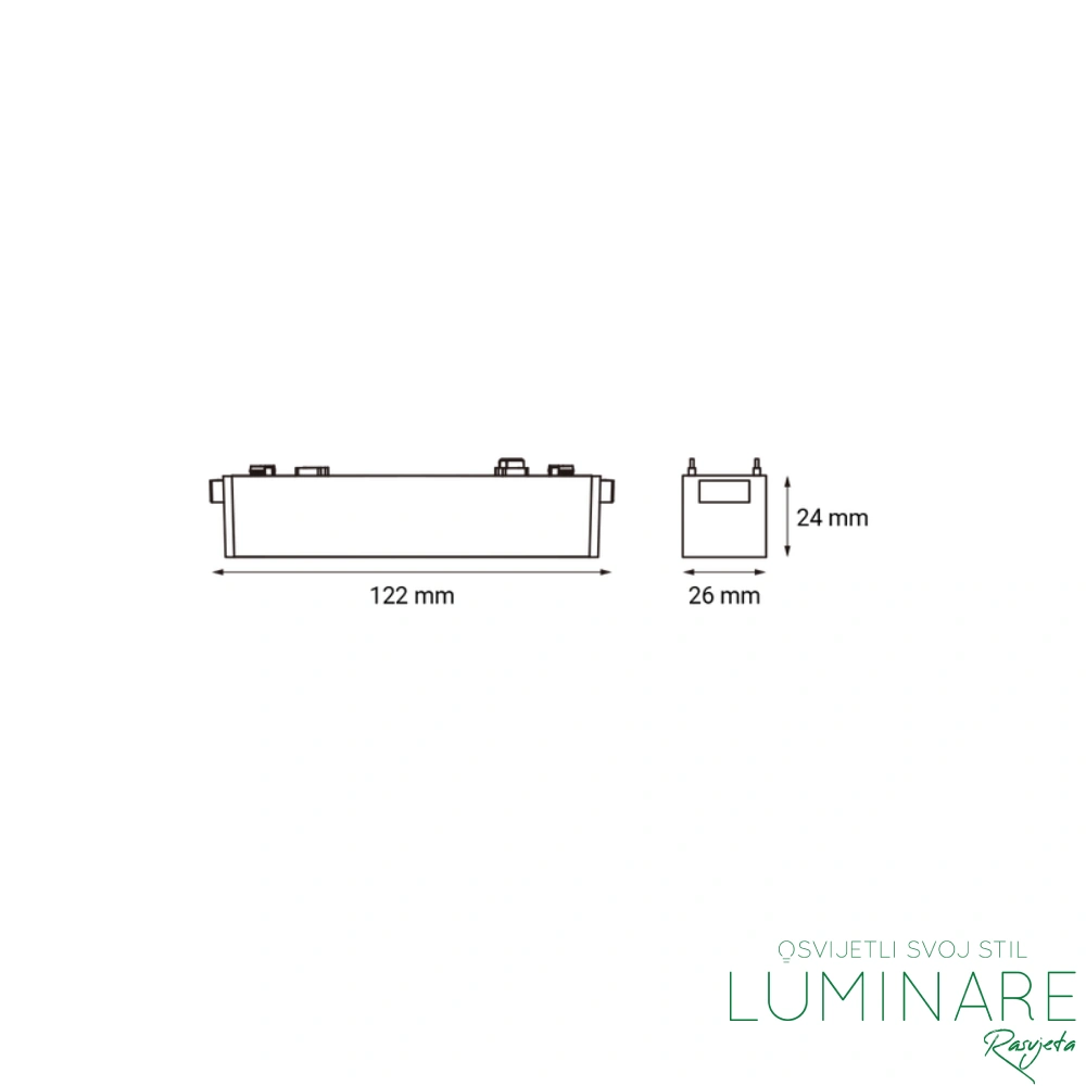 LED LINEARNI REFLEKTOR ZA MAGNETNU ŠINU MYSTYLE-1 6W CRNI - Slika 3