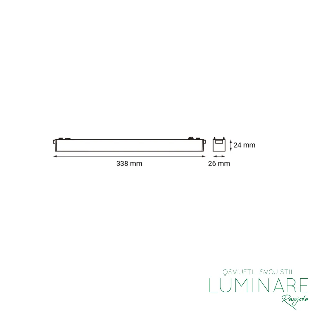 LED LINEARNI REFLEKTOR ZA MAGNETNU ŠINU MYSTYLE-2 18W CRNI - Slika 3