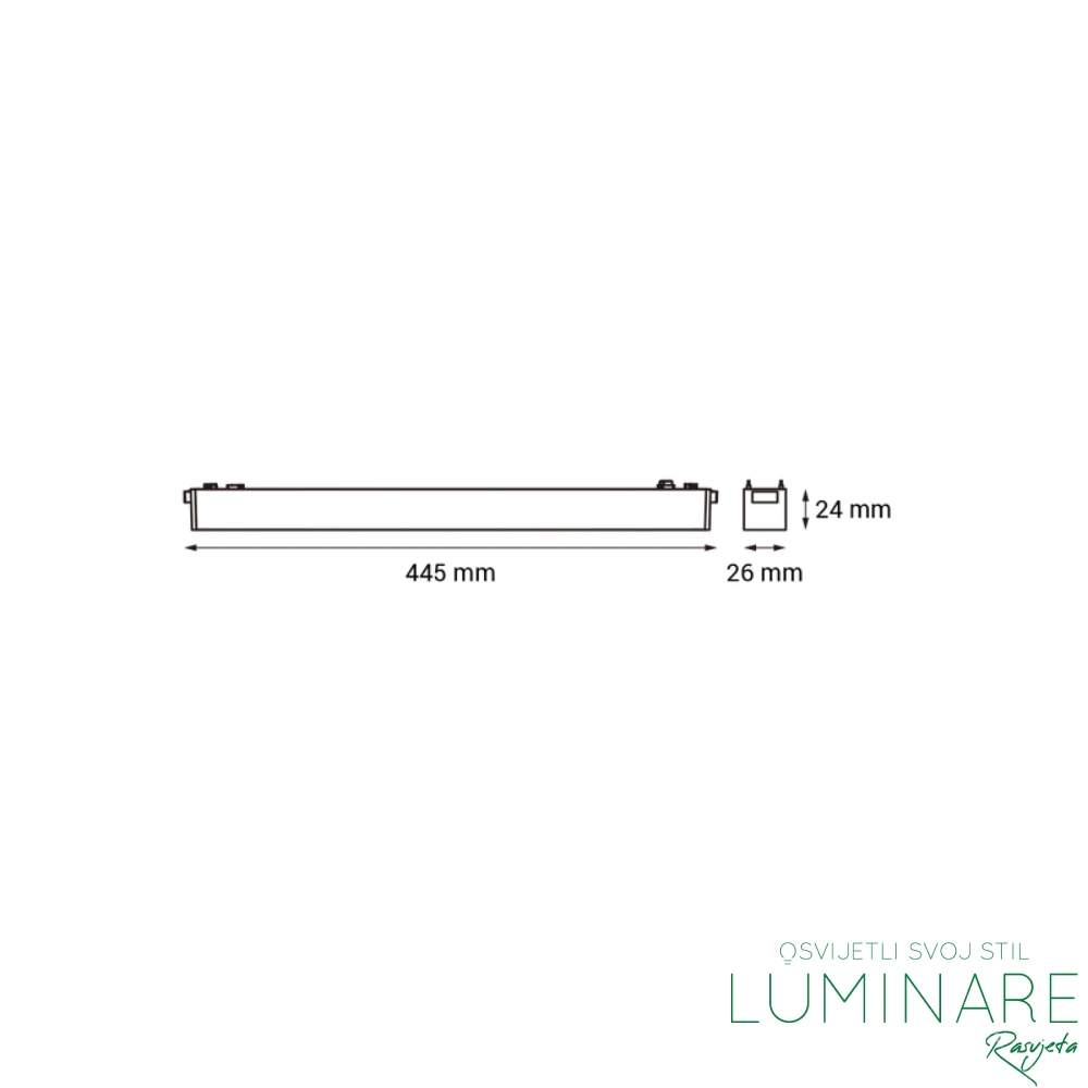 LED LINEARNI REFLEKTOR ZA MAGNETNU ŠINU MYSTYLE-2 24W CRNI - Slika 3