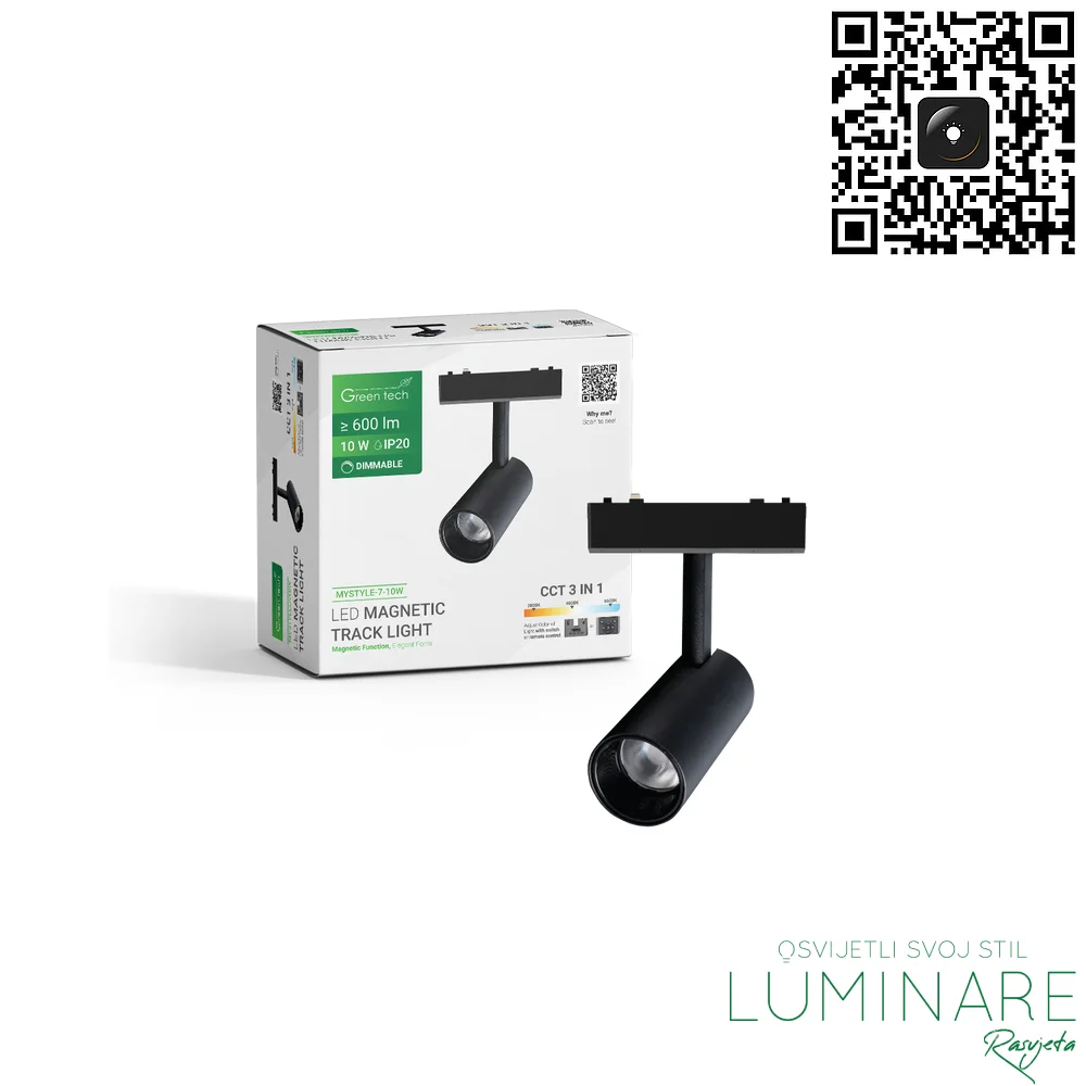 LED REFLEKTOR ZA MAGNETNU ŠINU MYSTYLE-7 10W CRNI - Slika 2
