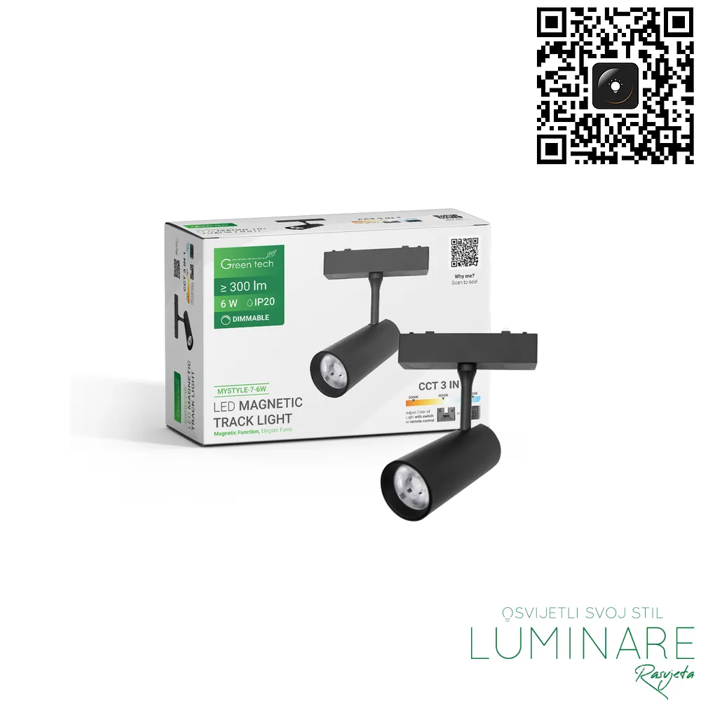 LED REFLEKTOR ZA MAGNETNU ŠINU MYSTYLE-7 6W CRNI - Slika 2