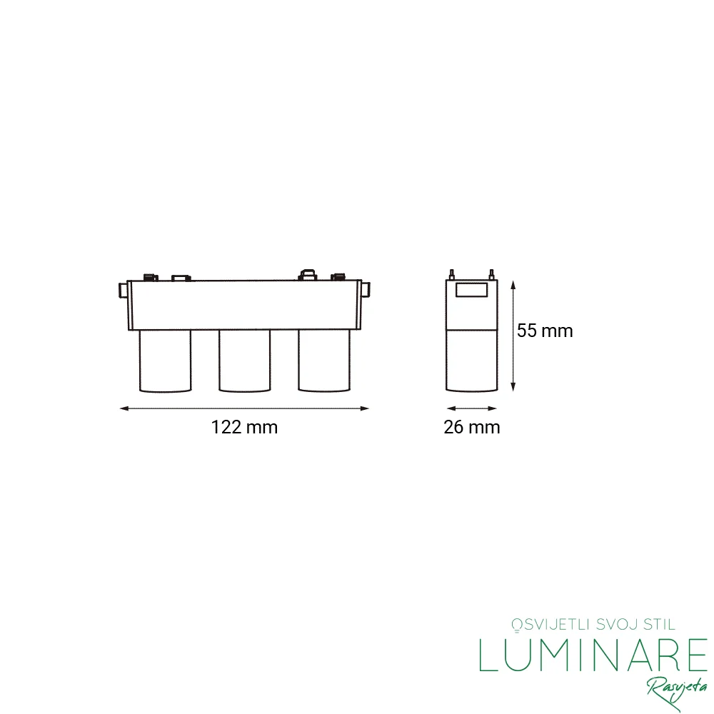 LED SPOTLIGHT SVJETILJKA ZA MAGNETNU ŠINU MYSTYLE-9 6W CRNA - Slika 3