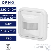 senzor pokreta ORNO OR-CR-220 podžbukni zidni PIR 160° 230V max 500W IP20 bijeli luminare rasvjeta