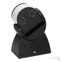 SENZOR POKRETA ZIDNI PODESIVI 180° IP65 MAX 1200W CRNI - Slika 2