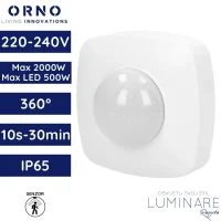senzor pokreta ORNO OR-CR-255/W stropni PIR 360° 230V max 2000W IP65 bijeli luminare rasvjeta