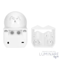 SENZOR POKRETA ZIDNI 220° IP44 MAX 1200W BIJELI - Slika 2