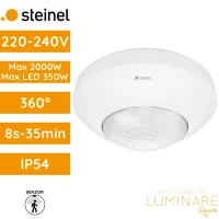 senzor pokreta STEINEL IS 2360 ECO 7m stropni nadgradni 360° IP54 max 2000W 230V bijeli luminare rasvjeta