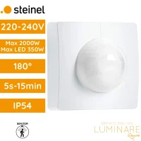 senzor pokreta STEINEL IS 3180 zidni 180° IP54 max 2000W 220-240V bijeli luminare rasvjeta
