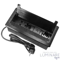 Alternative view of UGRADBENA UTIČNICA ZA NAMJEŠTAJ 2xŠUKO 2xUSB (A+C) 2xNET CRNA