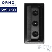 ugradbena uticnica za namjestaj s zastitom od prasine 3x schuko crna luminare rasvjeta